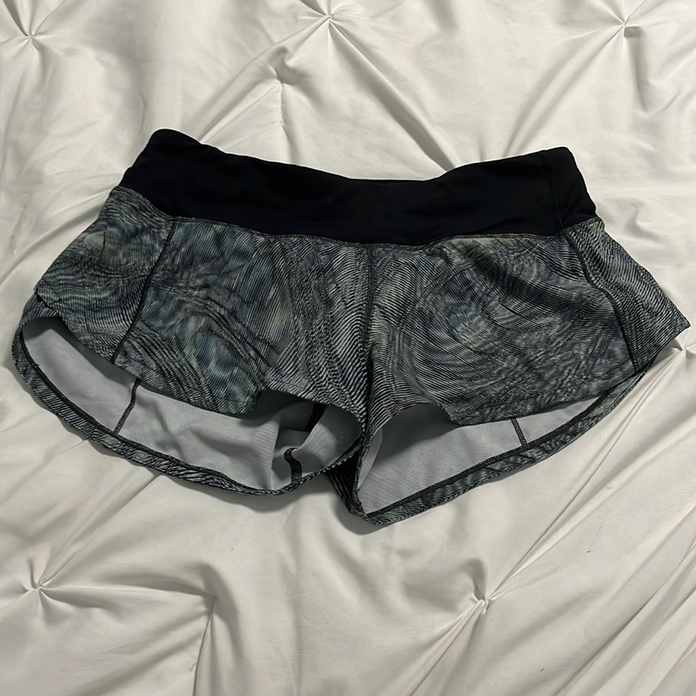 Green and Black print Lululemon Shorts